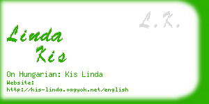 linda kis business card
